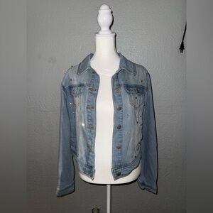 NWOT Rhinestone Denim Jacket Size Small Cavalani Denim Collection